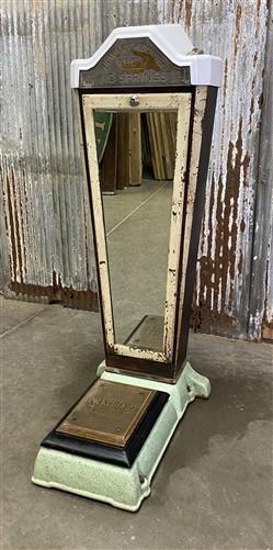Scale - Watling Scale, Coin Scale. Chicago, IL, Porcelain Vintage, Arcade Penny Scale, A by The Old Grainery (Arcade, Chic...