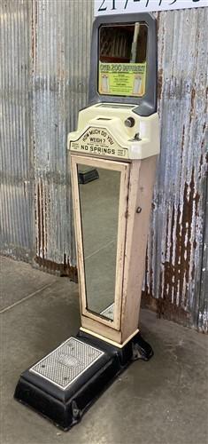 Scale - Watling Scale, Coin Scale Chicago, IL, Porcelain Vintage Arcade Penny Scale, C by The Old Grainery (Arcade, Chicag...