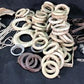Lot Wood Curtain Drapery Ring Hardware Hooks, Vintage Cream Curtain Rings, by The Old Grainery (Beige, bracket, brown)