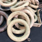 Lot Wood Curtain Drapery Ring Hardware Hooks, Vintage Cream Curtain Rings, by The Old Grainery (Beige, bracket, brown)