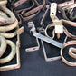 Lot Wood Curtain Drapery Ring Hardware Hooks, Vintage Cream Curtain Rings, by The Old Grainery (Beige, bracket, brown)