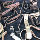 Lot Wood Curtain Drapery Ring Hardware Hooks, Vintage Cream Curtain Rings, by The Old Grainery (Beige, bracket, brown)