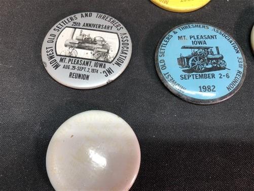 1968-2004 Thresher Festival Pinback Button Collection, Mt Pleasant Iowa Pins,
