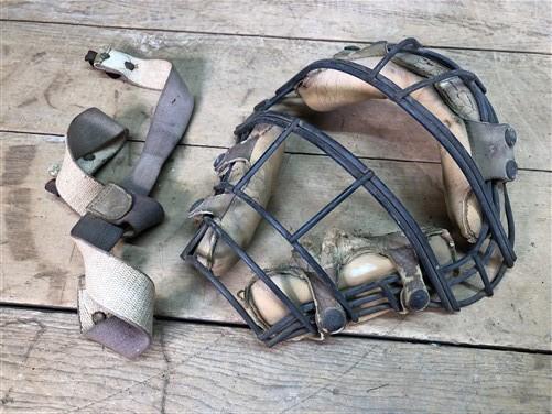 Catchers Face Mask Guard, Vintage Protective Baseball Sports Safety Gear, by The Old Grainery (Baseball, catcher, Face)