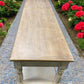 10' Antiqued Kitchen Island with Drawers, Store Counter Display Harvest Table