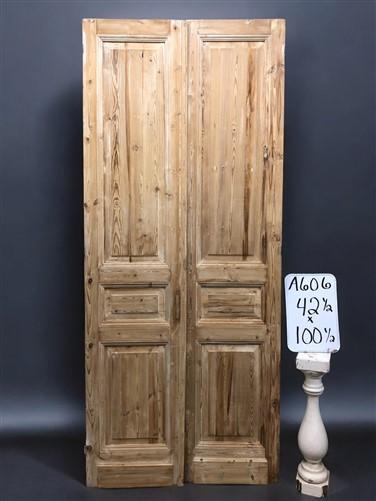 Door - Antique French Double Doors (42.5x100.5) European Doors, Raised Panel Doors A606 by The Old Grainery (antique doors...