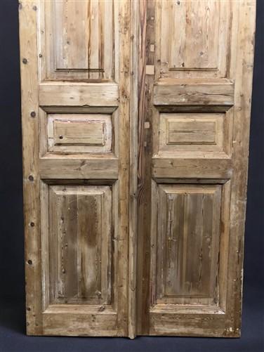 Antique French Double Doors (40.5x95) European Doors, Raised Panel Doors A609