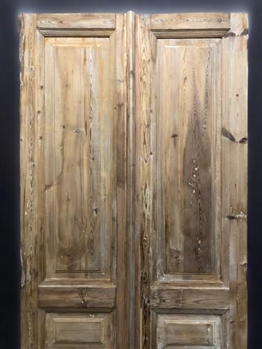 Antique French Double Doors (40.5x95) European Doors, Raised Panel Doors A609