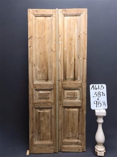 Antique French Double Doors (38.5x95) Raised Panel Doors, European Doors A613