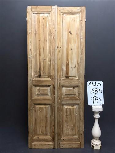 Antique French Double Doors (38.5x95) Raised Panel Doors, European Doors A613