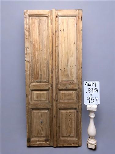 Antique French Double Doors (39.75x95) Raised Panel Doors, European Doors A614