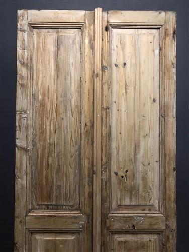 Antique French Double Doors (39.75x95) Raised Panel Doors, European Doors A614