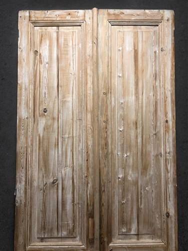 Antique French Double Doors (43.5x103.5) European Doors, Raised Panel Doors A617
