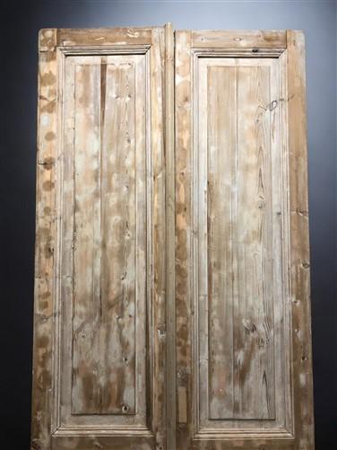Antique French Double Doors (43.5x103.5) European Doors, Raised Panel Doors A617