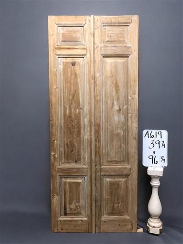 Antique French Double Doors (39x96.75) Raised Panel Doors, European Doors A619