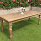 table - 7' Harvest Table, Chunky Wood Legs, Natural Farmhouse, Kitchen Island, Country by The Old Grainery (American, Coun...