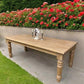table - 7' Harvest Table, Chunky Wood Legs, Natural Farmhouse, Kitchen Island, Country by The Old Grainery (American, Coun...