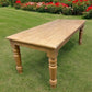 table - 7' Harvest Table, Chunky Wood Legs, Natural Farmhouse, Kitchen Island, Country by The Old Grainery (American, Coun...