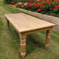 table - 7' Harvest Table, Chunky Wood Legs, Natural Farmhouse, Kitchen Island, Country by The Old Grainery (American, Coun...