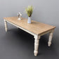table - 8' Harvest Table, Chunky Wood Leg, Antiqued Farmhouse, Kitchen Island, Country B by The Old Grainery (American, Co...
