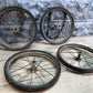 Buggy wheels - 4 Vintage Metal Spoke Baby Buggy Wheels Pedal Car Garden Cart Pumpkin Wagon A46, by The Old Grainery (baby...