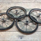 Buggy wheels - 4 Vintage Metal Spoke Baby Buggy Wheels Pedal Car Garden Cart Pumpkin Wagon A46, by The Old Grainery (baby...