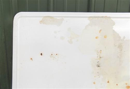 Black & White Porcelain Table Top Panel, Kitchen Cupboard Hoosier Enamel A16,