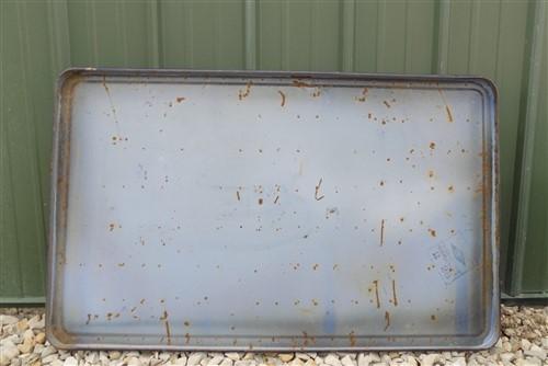 Black & White Porcelain Table Top Panel, Kitchen Cupboard Hoosier Enamel A16,