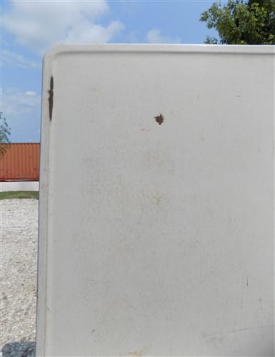 table top - Blue & White Porcelain Table Top Panel, Kitchen Cupboard Hoosier Enamel A34, by The Old Grainery (blue edge, c...