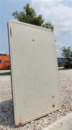 table top - Blue & White Porcelain Table Top Panel, Kitchen Cupboard Hoosier Enamel A34, by The Old Grainery (blue edge, c...