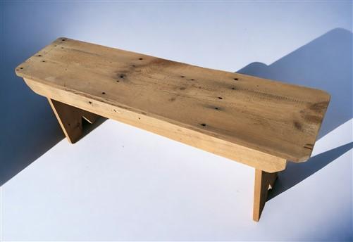 4' Amish Built Folding Pine Bench, Rustic Farmhouse Decor, Natural Wood Bench G,