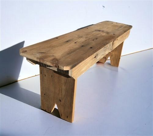 4' Amish Built Folding Pine Bench, Rustic Farmhouse Decor, Natural Wood Bench G,