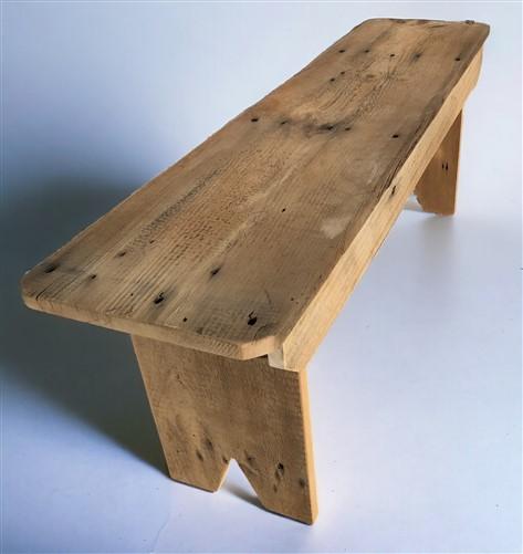 4' Amish Built Folding Pine Bench, Rustic Farmhouse Decor, Natural Wood Bench G,