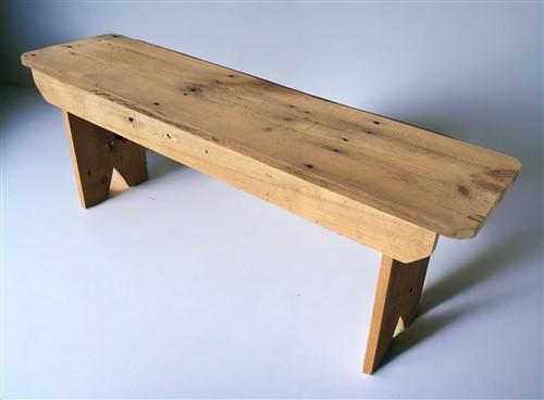 4' Amish Built Folding Pine Bench, Rustic Farmhouse Decor, Natural Wood Bench G,