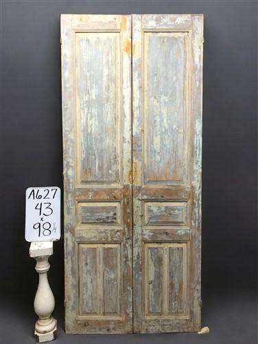 Antique French Double Doors (43x98) European Doors, Raised Panel Doors A627