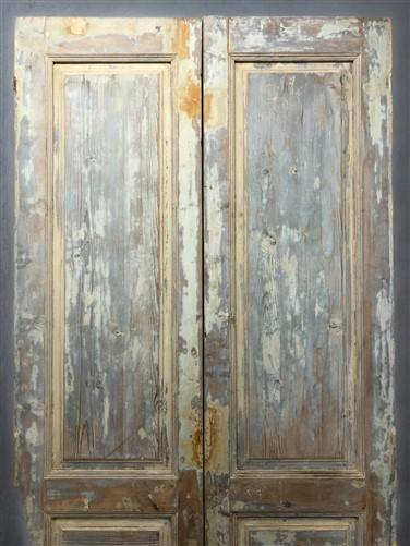 Antique French Double Doors (43x98) European Doors, Raised Panel Doors A627