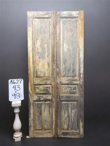 Antique French Double Doors (43x98) European Doors, Raised Panel Doors A627