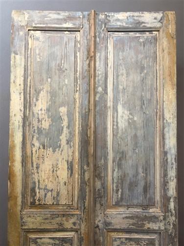 Antique French Double Doors (43x98) European Doors, Raised Panel Doors A627