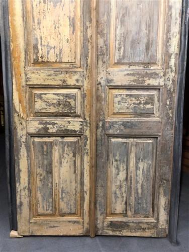 Antique French Double Doors (43x98) European Doors, Raised Panel Doors A627