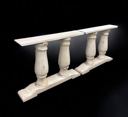 table legs - Pair of Wide Dining Table Legs, Solid Wood Table Base, Turned Trestle Table Legs by The Old Grainery (country...