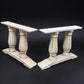 table legs - Pair of Wide Dining Table Legs, Solid Wood Table Base, Turned Trestle Table Legs by The Old Grainery (country...