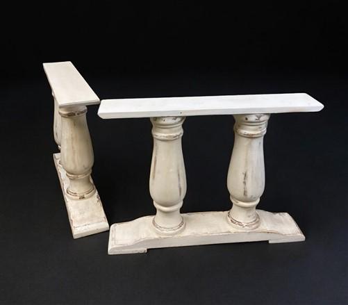 table legs - Pair of Wide Dining Table Legs, Solid Wood Table Base, Turned Trestle Table Legs by The Old Grainery (country...
