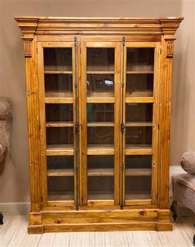 Furniture - 3 Door Bookcase, China Cabinet, Kitchen Cabinet, Display Case, Pine, C by The Old Grainery (cabinet, Counterto...