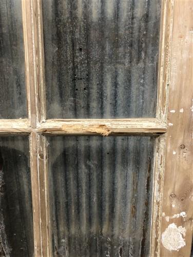 Antique French Double Doors (44x87.5) 12 Glass Pane Doors, European Doors G118