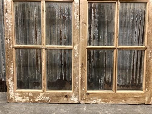 Antique French Double Doors (44x87.5) 12 Glass Pane Doors, European Doors G118