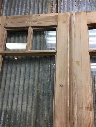 Antique French Double Doors (43.5x101.5) 8 Glass Pane Doors, European Doors G146