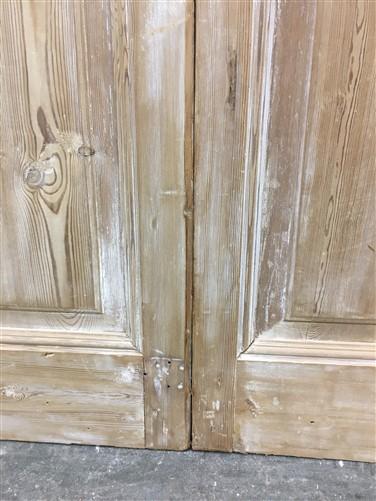 Antique French Double Doors (43.5x101.5) 8 Glass Pane Doors, European Doors G146
