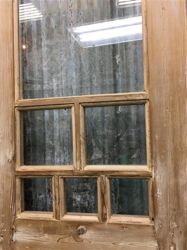Antique French Double Doors (43.5x101.5) 8 Glass Pane Doors, European Doors G146