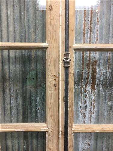 Antique French Double Doors (43.5x87.5) 12 Glass Pane Doors, European Doors G151