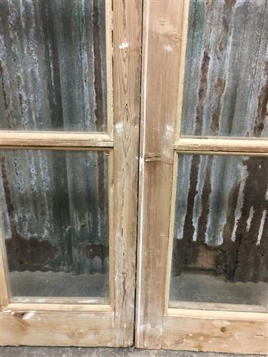 Antique French Double Doors (43.5x87.5) 12 Glass Pane Doors, European Doors G151